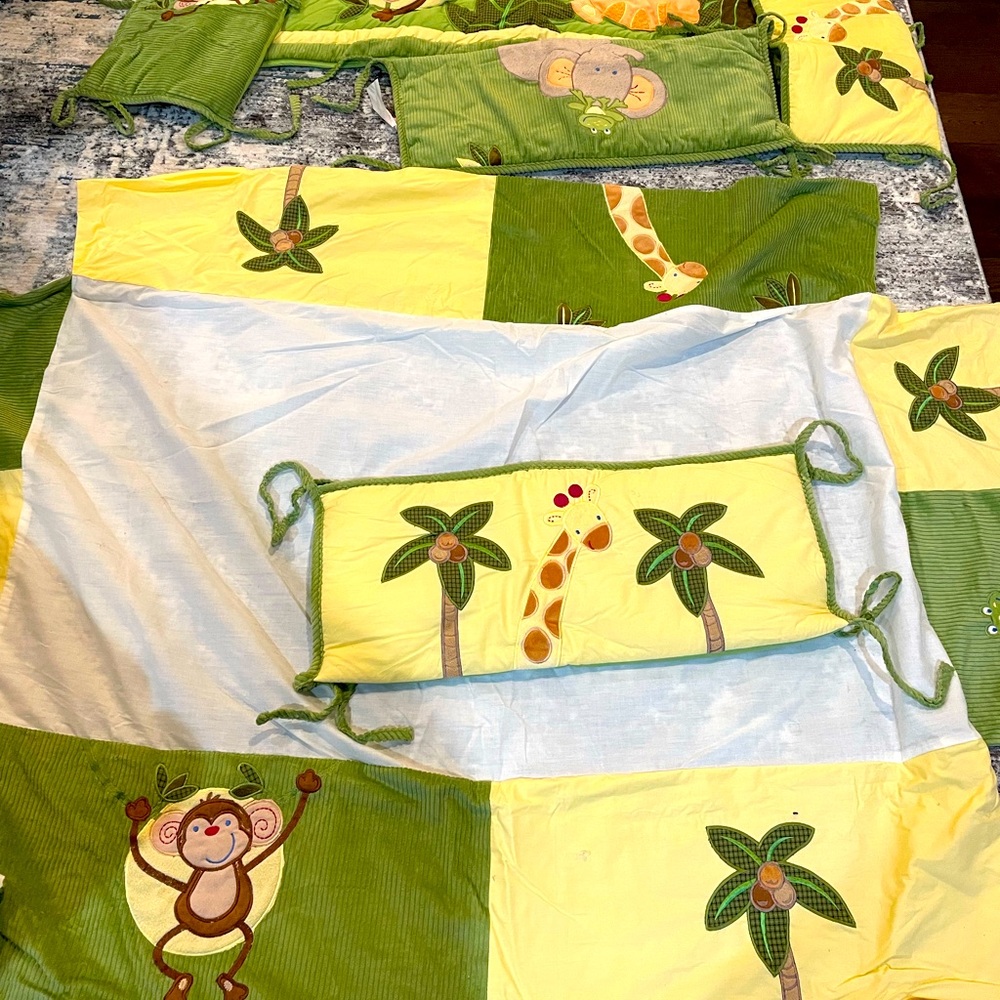 Nojo jungle kids crib set